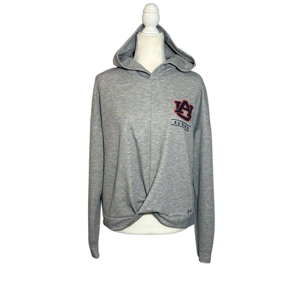 Under Armour Auburn gray gathered front hoodie - L